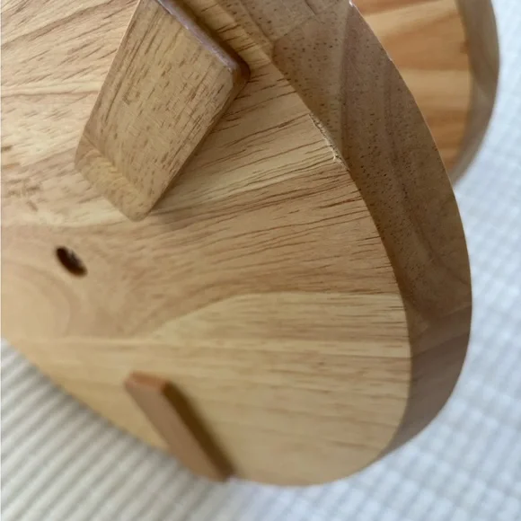 Hearth & Hand with Magnolia Two Tiered Wood Serving Tray Round Shape NWT - Picture 11 of 15